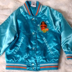 Disney Girls Moana Varsity Jacket - Size 3 - Blue